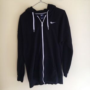 Nike Black and White Zip Up Hoodie Jacket